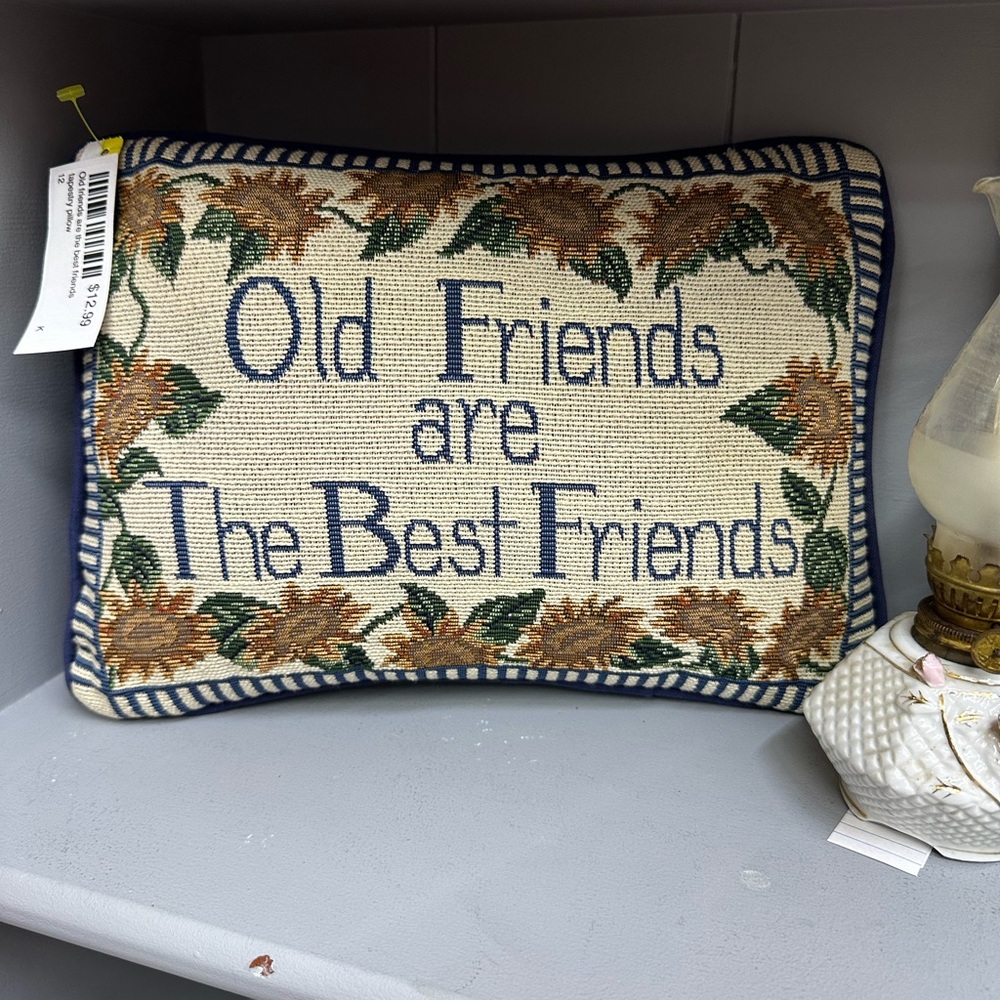 Vintage Decorative Pillow with Floral Design